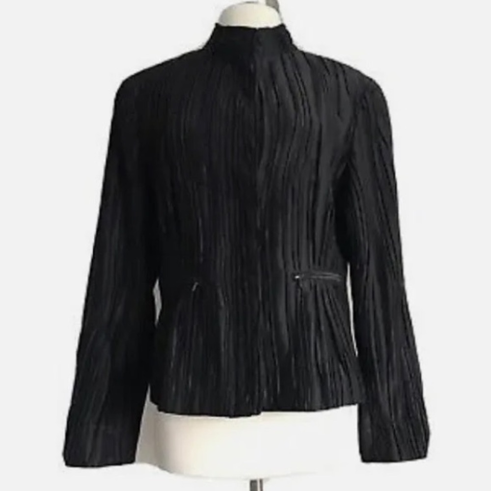 Lafayette 148 New York Black Textured Blazer - Picture 2 of 7